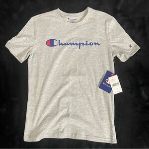 Champion Gray Short Sleeve Tee Iconic Logo